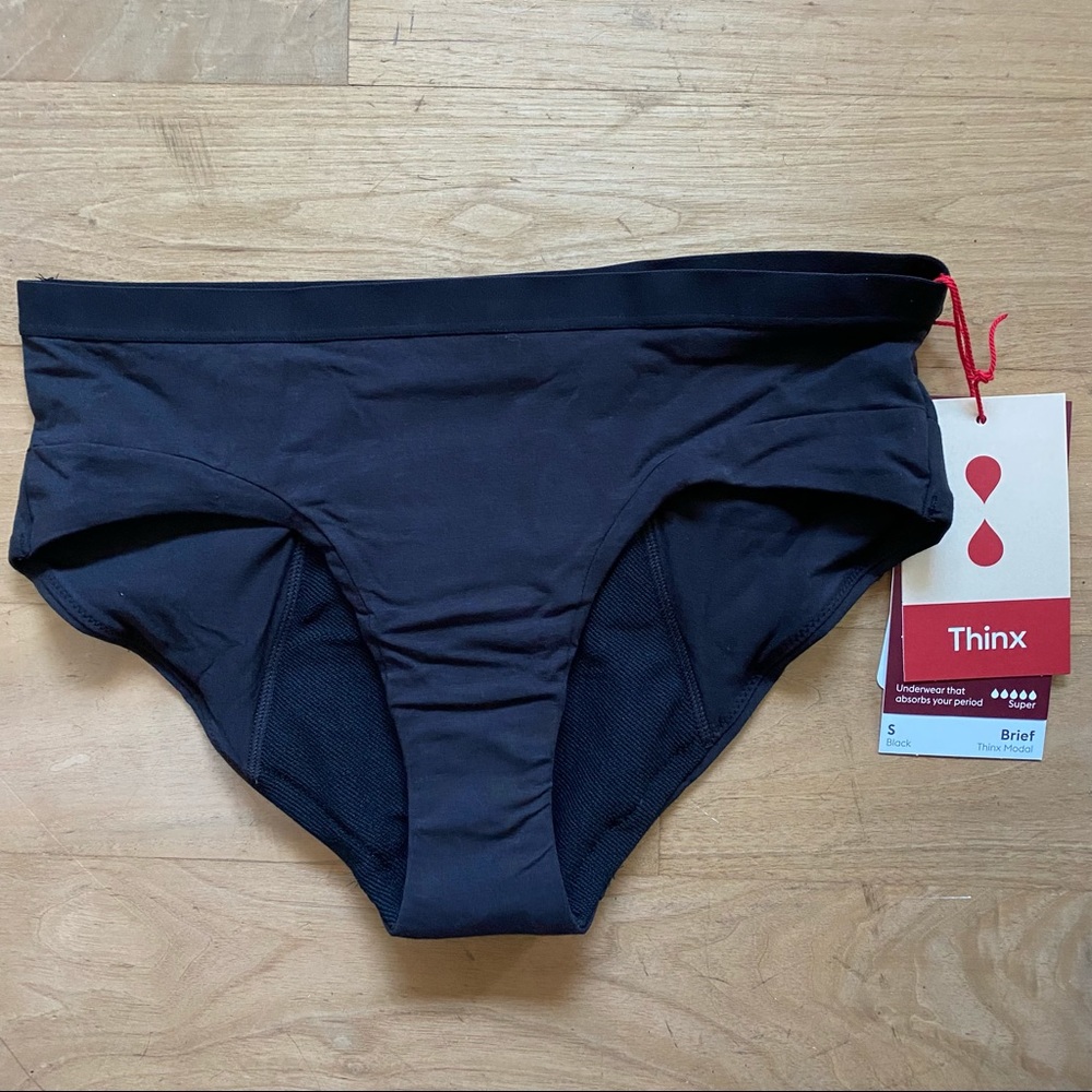 NWT Thinx Super Cotton Brief Period Underwear (S)